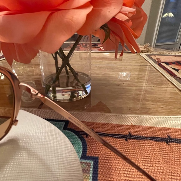 Michael Kors Aviator Sunglasses Rose Gold NEW main image 6